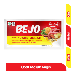 Bejo Obat Herbal Masuk Angin Cair Jahe Merah Sachet 15 ml