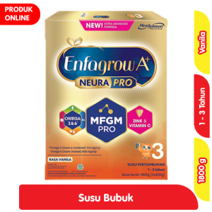 Enfagrow A+ 3 Susu Bubuk Pertumbuhan Anak 1-3 Tahun Vanila 1800 g