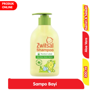 Zwitsal Natural Sampo Bayi Aloe Vera, Kemiri, Seledri Pump 300 ml