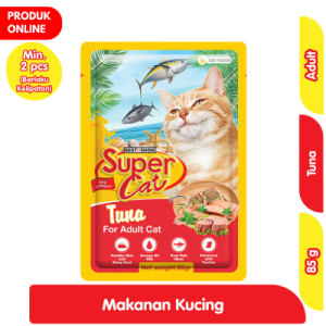 Supercat Makanan Kucing Basah Adult Rasa Tuna Pouch 85 g