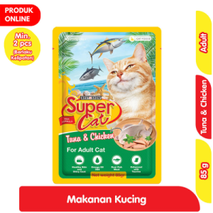 Supercat Makanan Kucing Basah Adult Tuna & Ayam Pouch 85 g