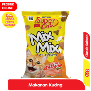 Supercat Mix Mix Snack Makanan Kucing Kering Classic Salmon 60 g