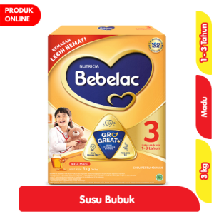 Bebelac 3 GroGreat+ Susu Bubuk Pertumbuhan Anak Madu 3 kg