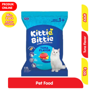 Kittie Bittie Makanan Kucing Kering Adult Rasa Tuna 120 g