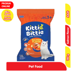 Kittie Bittie Makanan Kucing Kering Adult Rasa Salmon 120 g